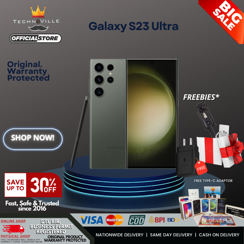 Samsung Galaxy S23 Ultra 5G (1 Year Warranty) with FREEBIES! Shopee