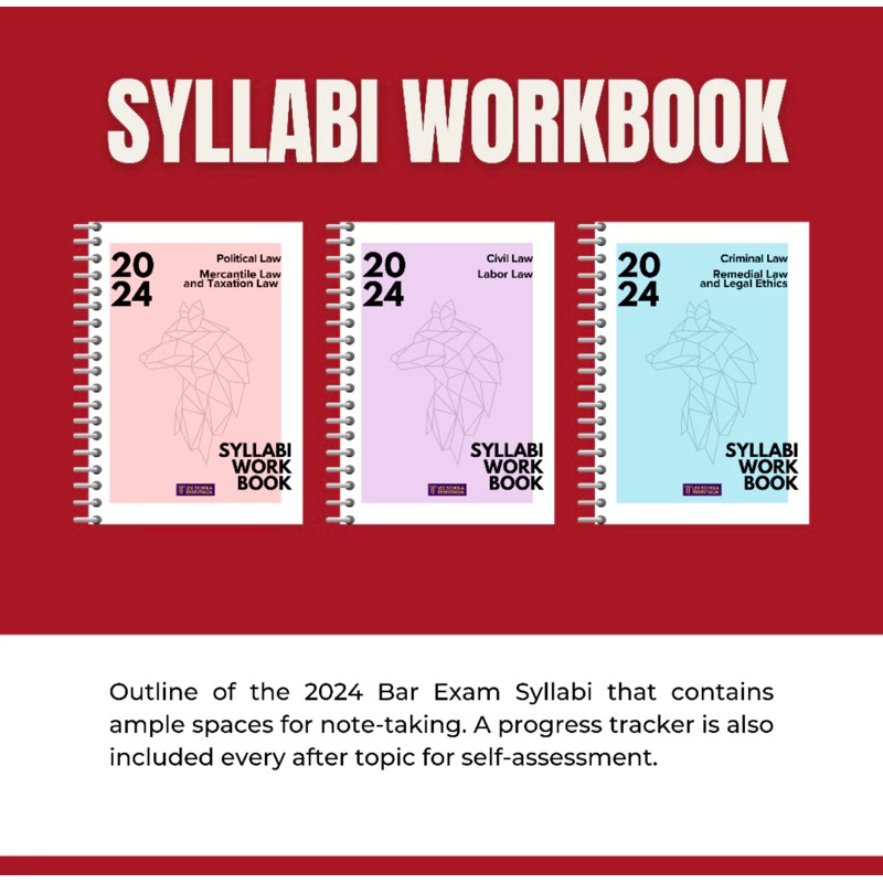 2024 Bar Syllabi Workbook Shopee Philippines