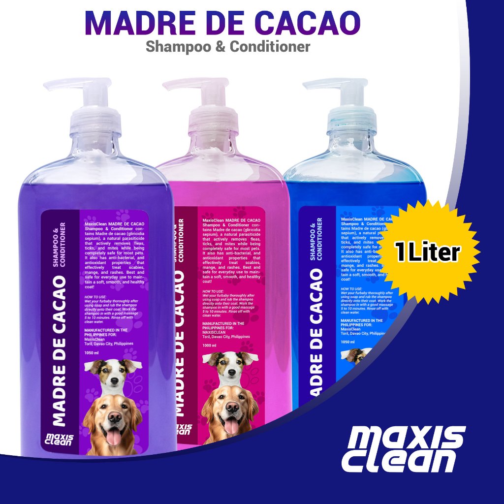 MaxisClean Madre De Cacao Dog & Cat Shampoo & Conditioner Shopee Philippines