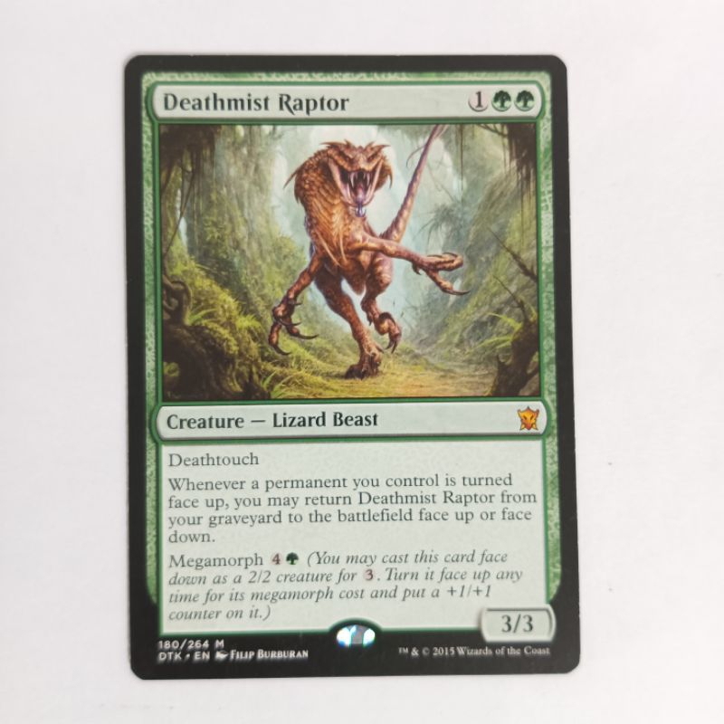 MTG Card DEATHMIST RAPTOR Magic the Gathering Trading Card Game Green ...