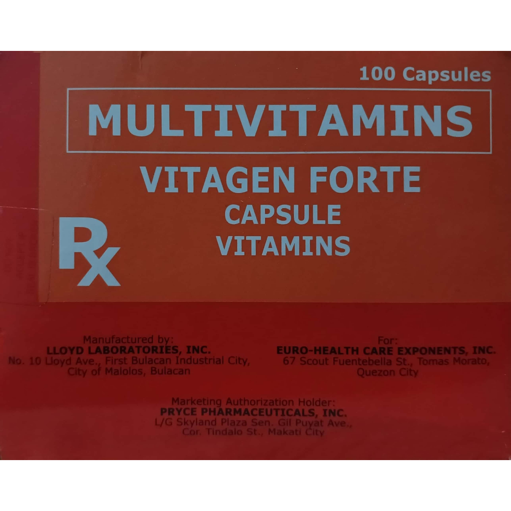 Vitagen Forte MULTIVITAMINS (sold per capsule) Shopee Philippines