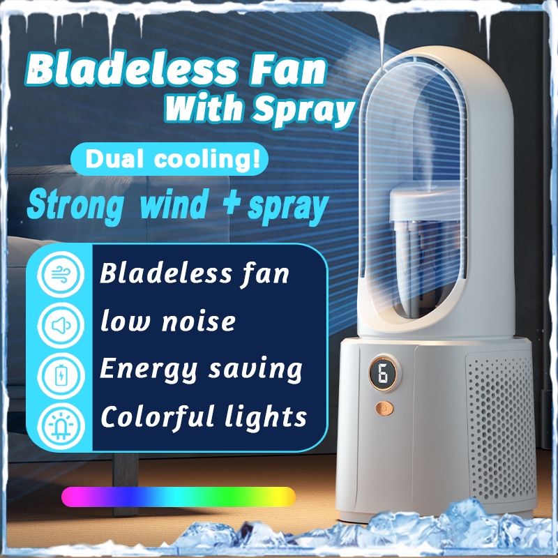 Bladeless Electric Fan Home portable vertical Comes with spray fan