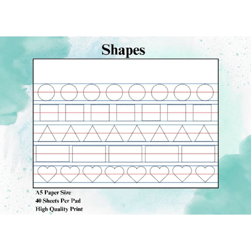 TRACING PAD | SHAPES | 50 PAGES | Shopee Philippines