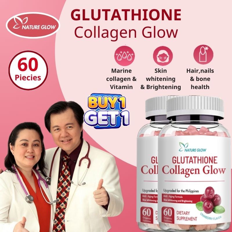 Nature Glow Glutathione Collagen Glow Gummies Original Anti-Aging ...