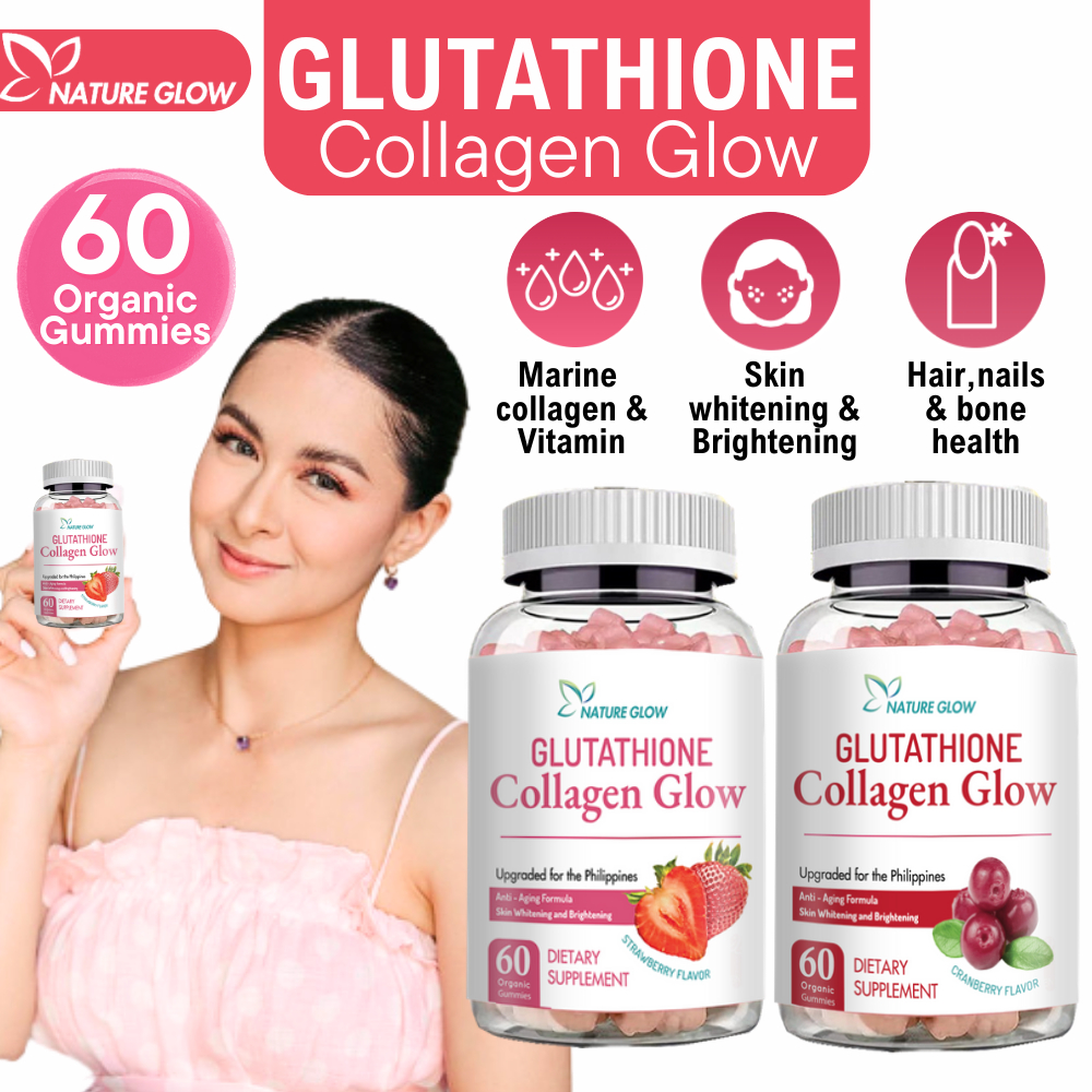 Glutathione Collagen Glow Gummies AntiAging Whitening Skin Glow