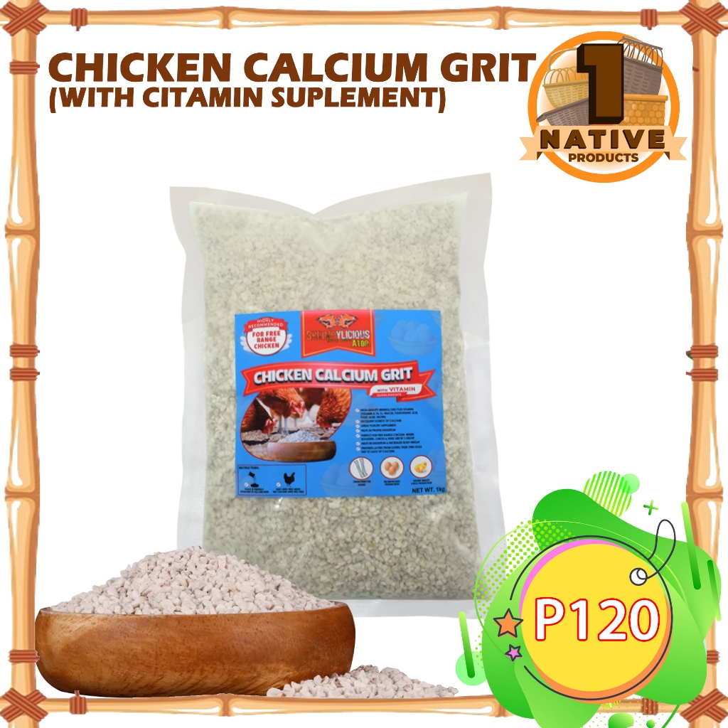 1NativeProducts Chicken Parrot Bird Calcium Grit Grits 1kilo/pack High