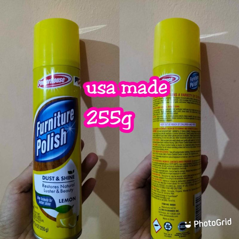 Authentic Furniture Polish Spray for wood ,leather,and vinyl Cleans ,shines and protects 255ml