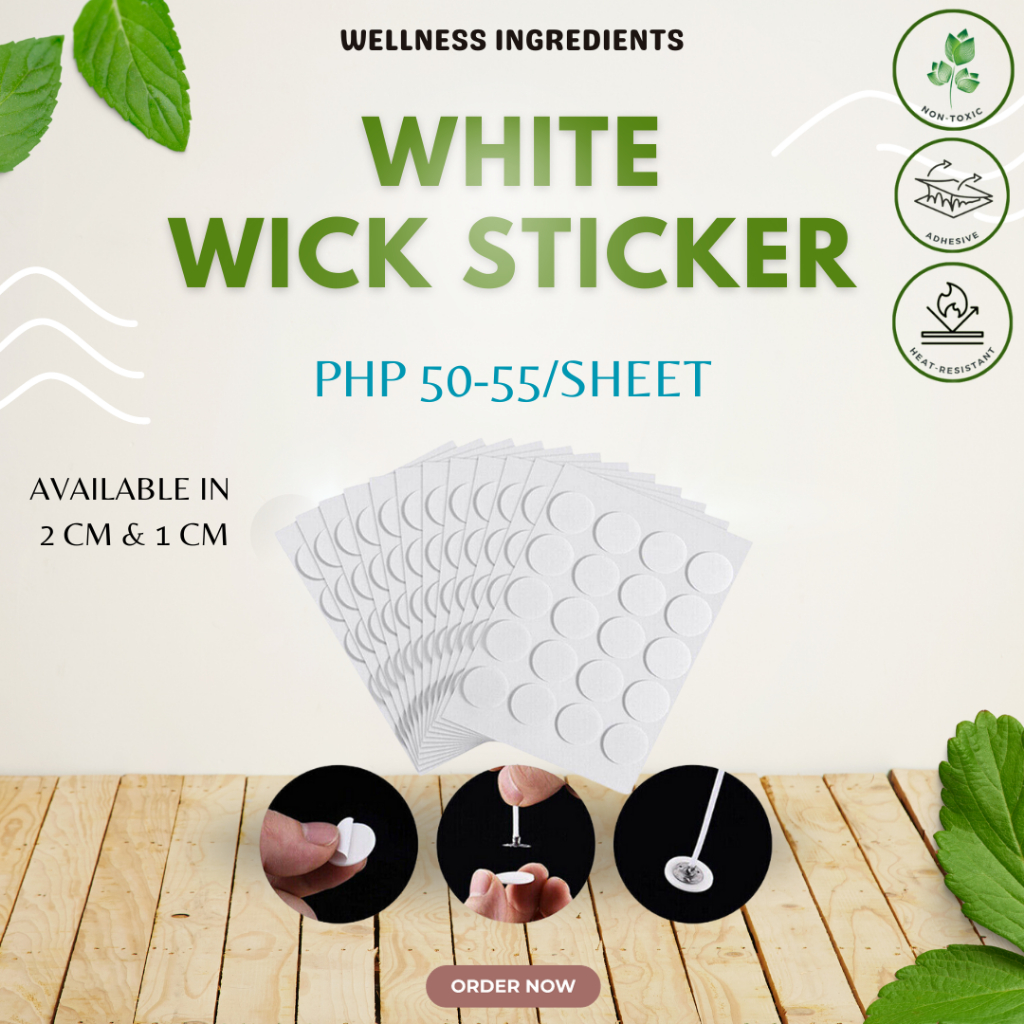 Candle Wick Sticker (Clear and White) Shopee Philippines