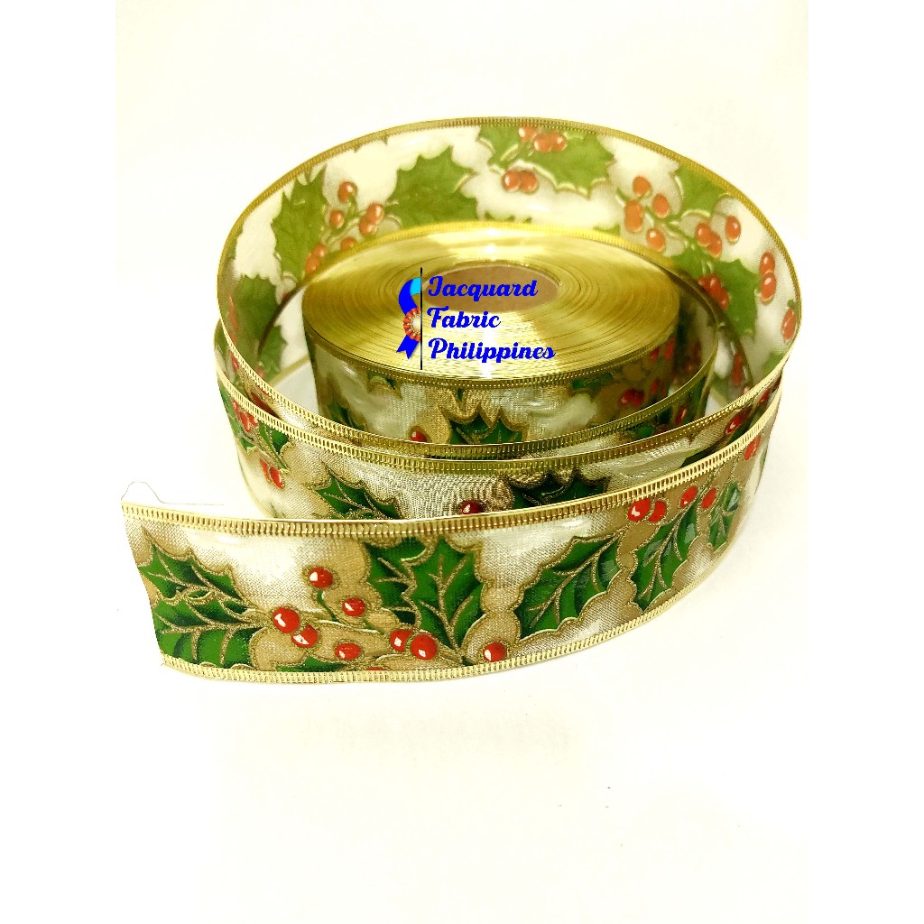 Christmas Wired Ribbon 5cm | Shopee Philippines