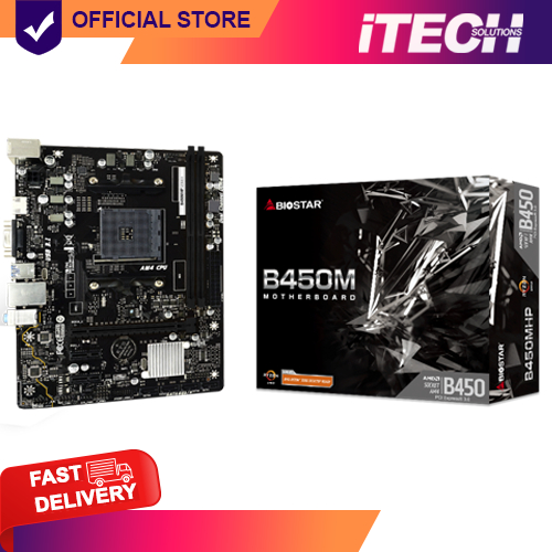 BIOSTAR B450MHP/2*DDR4/VGA+HDMI/AM4 (M-ATX) | Shopee Philippines