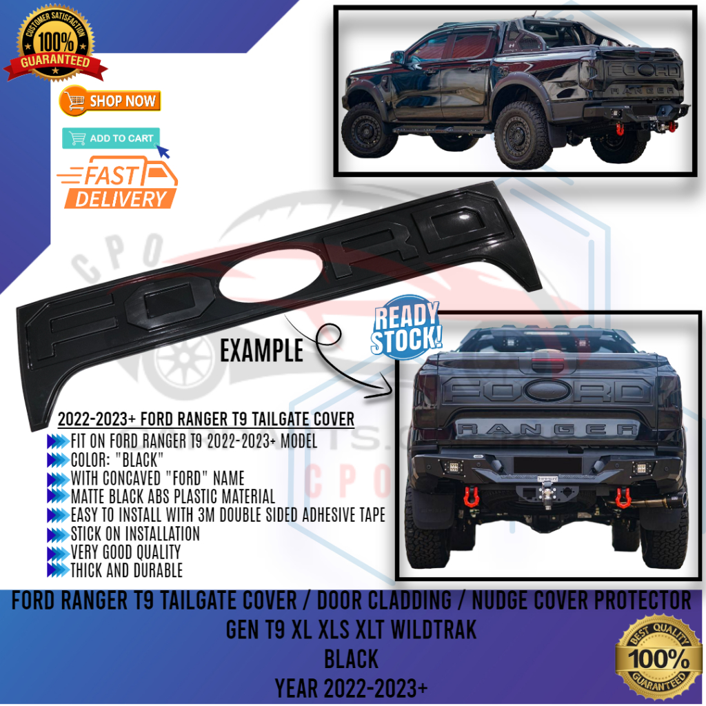 CPA Ford Ranger T9 Sport XL/XLS/XLT WILDTRAK 2022-2023 OEM Tailgate ...