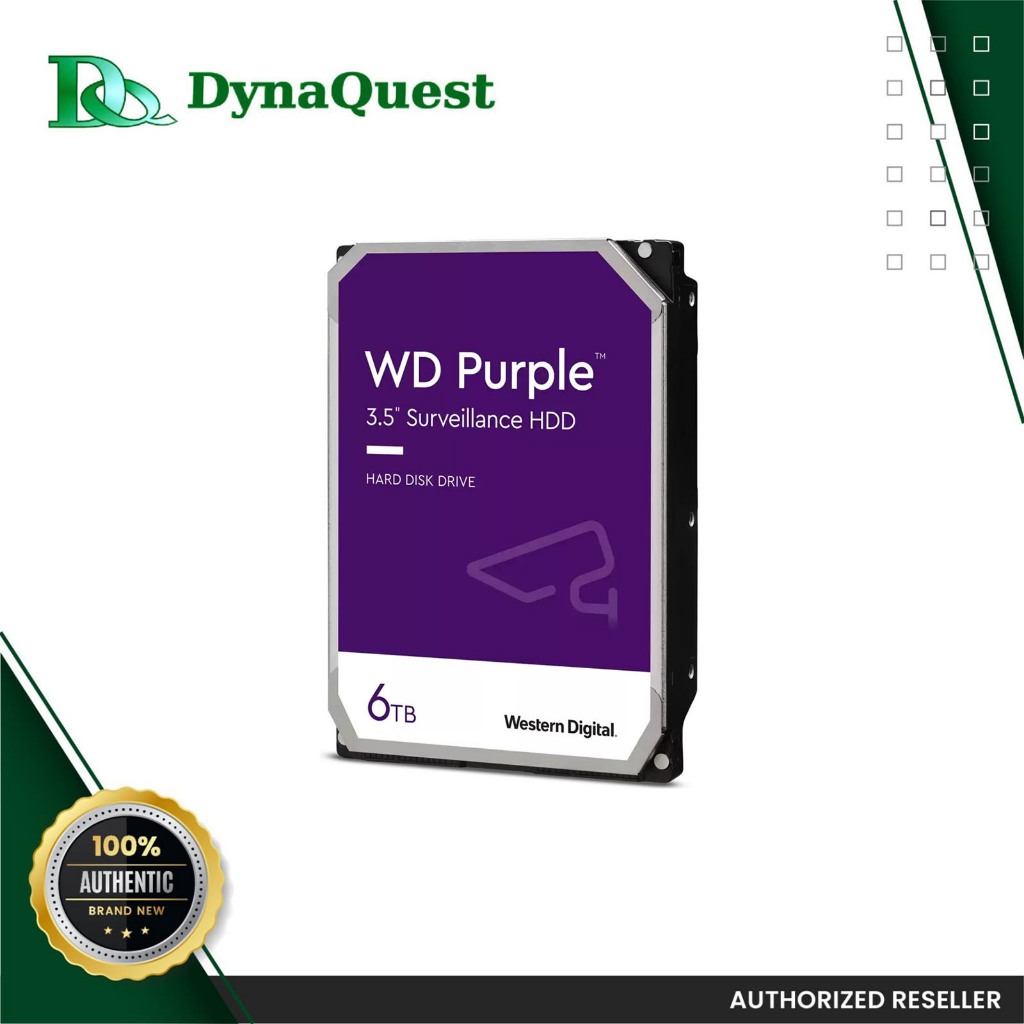 Western Digital Purple 6TB WD64PURZ Surveillance Hard Drive 3.5