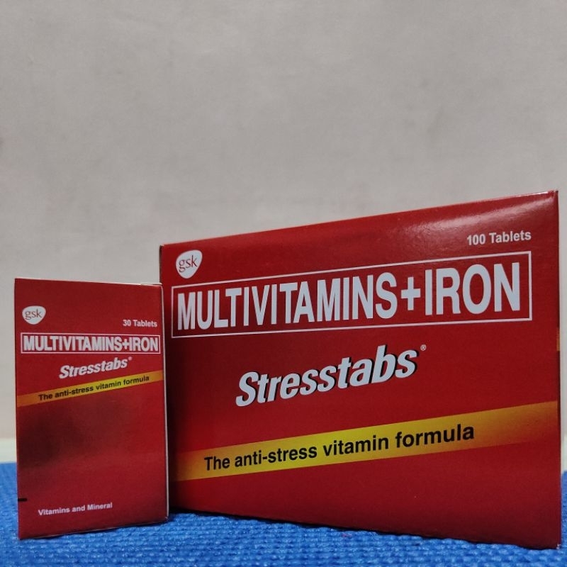 STRESSTABS Multivitamins + Iron 30 / 100 tablets (the anti-stress ...
