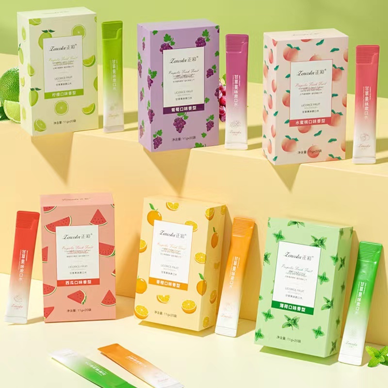 20Pcs/Box Mouth Wash Packets Fruit Flavored Portable Disposable For