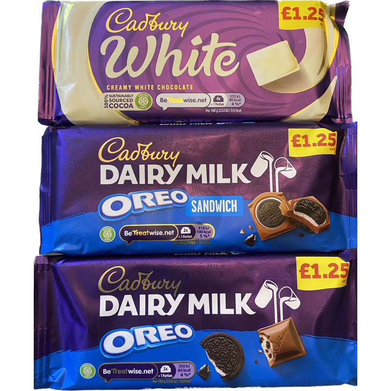 Dairy Milk Cadbury White Dairy Milk Cadbury Milk Oreo/Oreo Sandwich