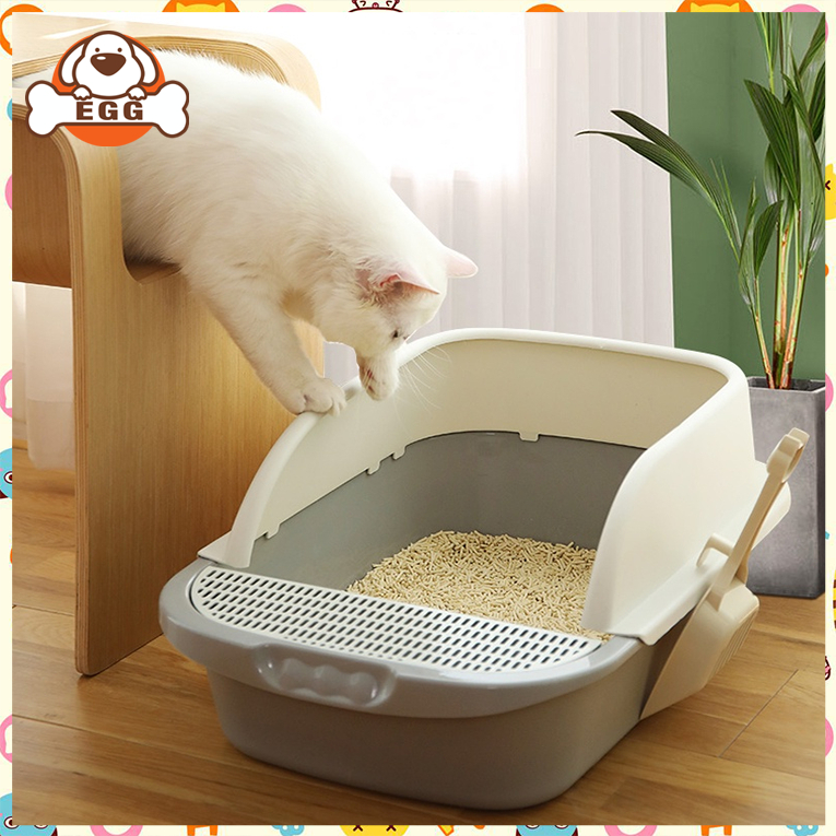 EGG Cat litter box SemiOpen box with tray deodorised leakproof cat