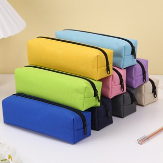 Canvas Pencil Case MUJI Style Pen Bag High Capacity Pencil Case INS Simple For Exam