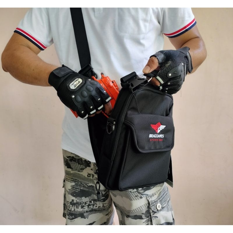 SLIM Tactical Sling Bag for Men with Universal Holster and Quick Draw