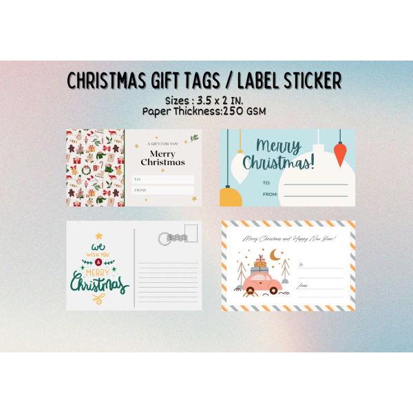 Christmas Gift Tags / Label Sticker 3.5 x 2 In. | Shopee Philippines