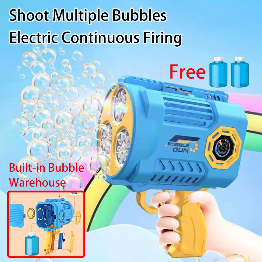 Builtin Bubble Warehouse Bubble Gun 36Hole Bubble Gun Toy for Kids