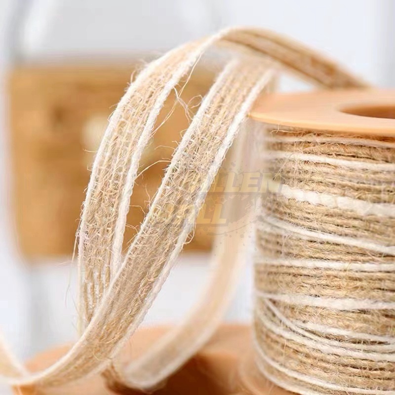20M Jute Cord Rope Braided Burlap Ribbon Rope DIY Craft ChristmasGift ...