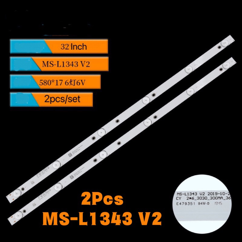 2Pcs 32Inch MS-L1343 V2 Led Backlight Strip 6LED Backlight For ACE 32 ...