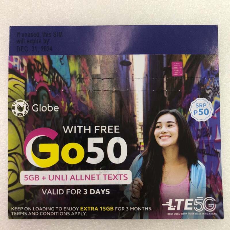 Globe's special and beautiful SIM card with duplicate last three