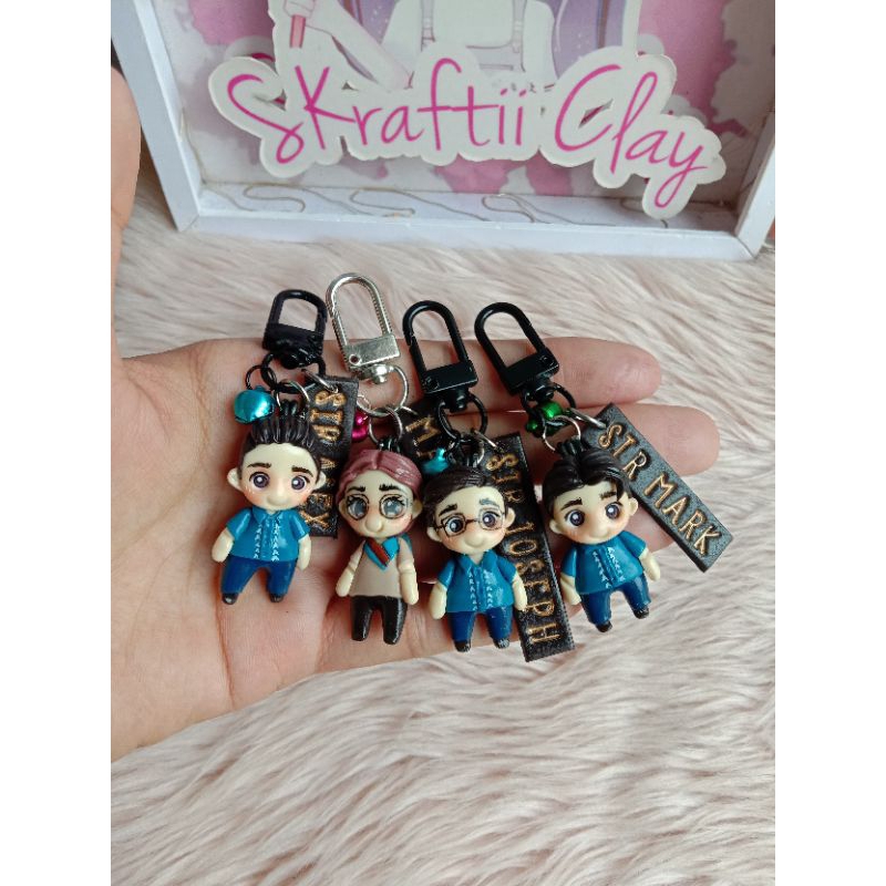 Personalized Teacher keychains Mini Me Chibi Keychains with Name ...
