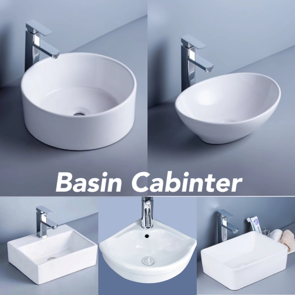 Ceramic Counter Lavatory Basin Wash and Wall Lavatory Basins Bathroom