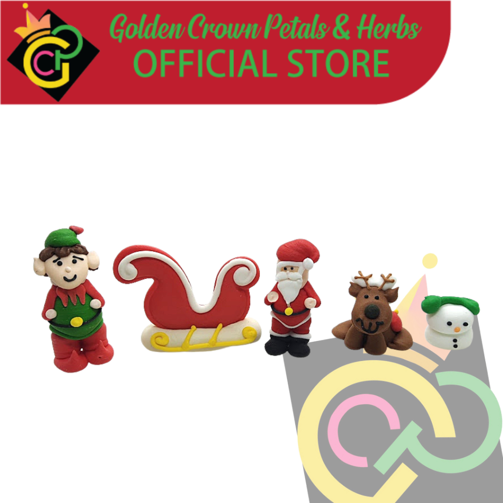 New 2023 christmas Set Santa w/ snow sled, elf, reindeer and snowman