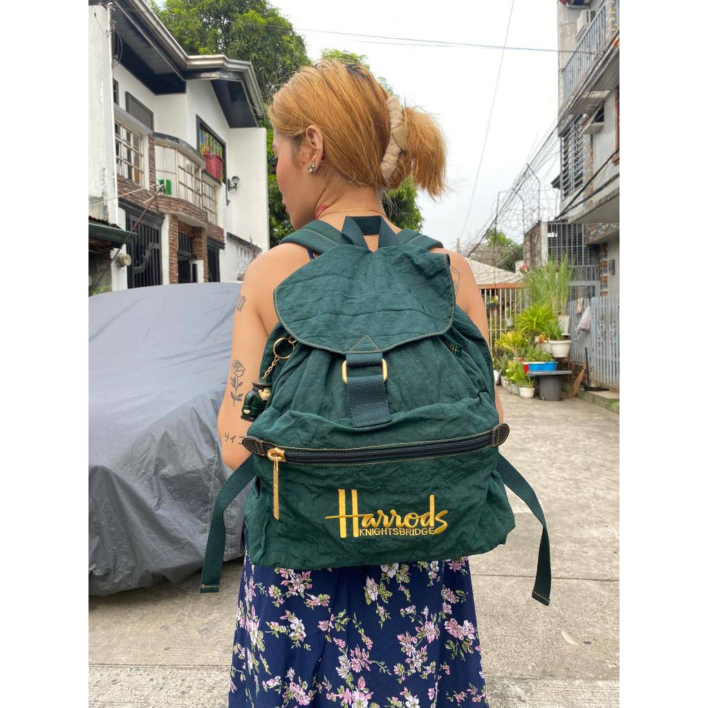 Harrods Backpack London AUTHENTIC Shopee Philippines