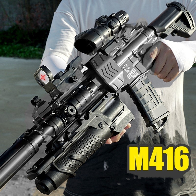 gel blaster gun M416 Black Manual Automatic Toy Boy Gel Ball Paintball