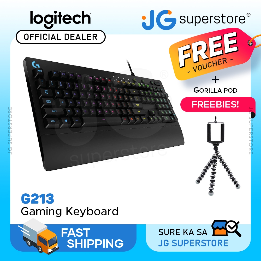  Logitech G213 Prodigy Gaming Keyboard, LIGHTSYNC RGB