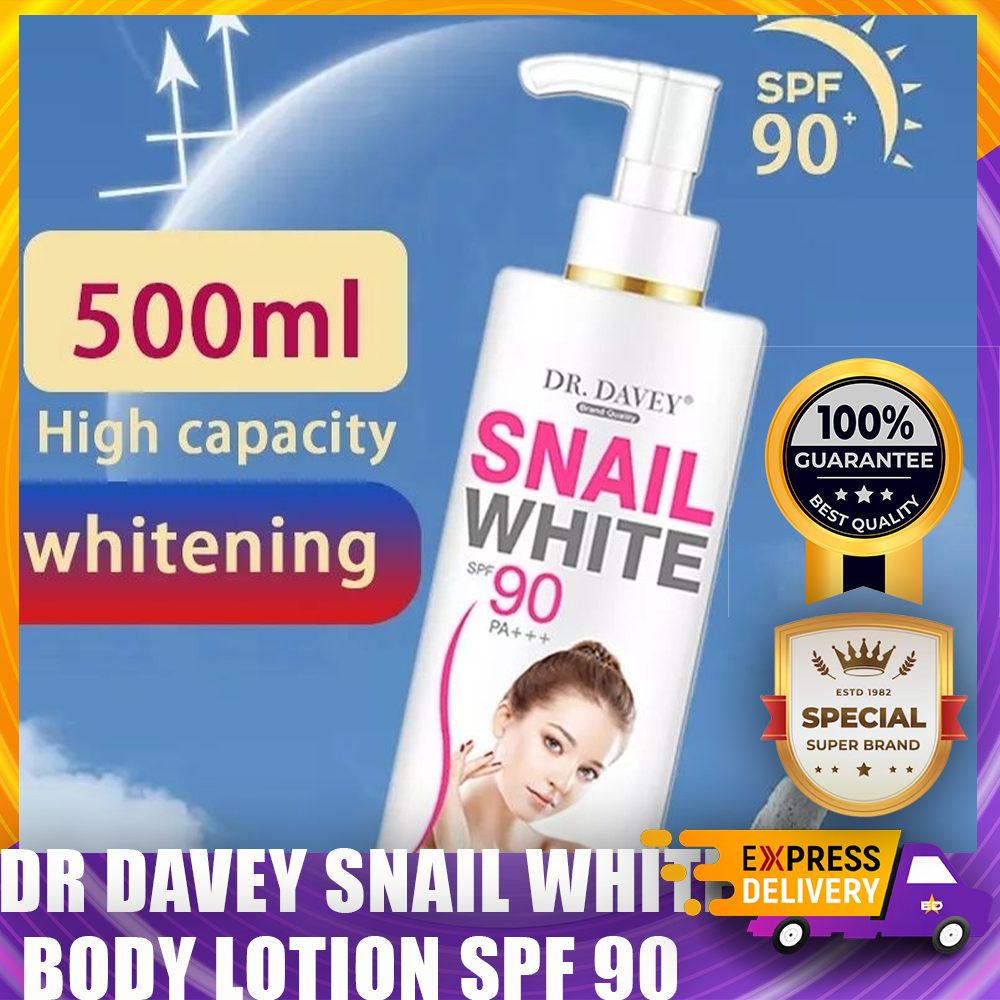 Snail White Dr Davey Spf 90 Pa Body Lotion 500ml Collagen Whitening Beauty Lotion 500ml 1657