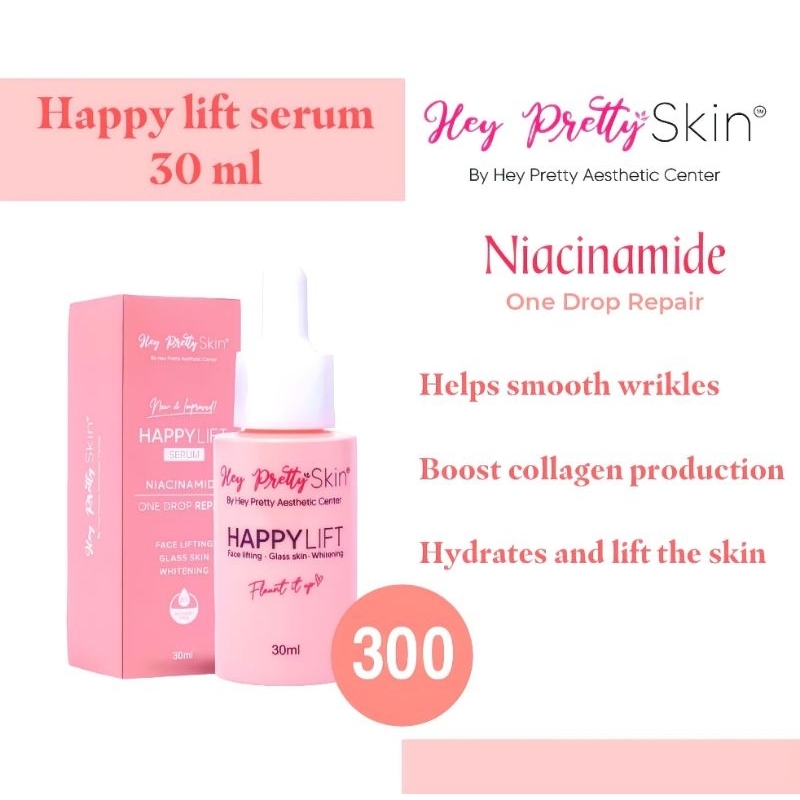 Happy Lift Serum by Hey Pretty Skin - Achieve Youthful Glow and Radiant Skin 30ml  Shopee 