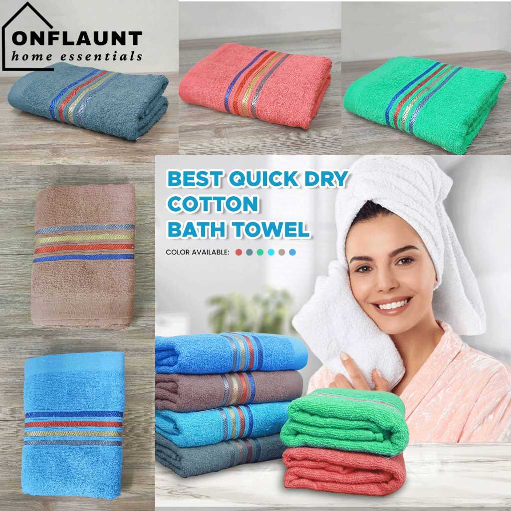 OnFlaunt Bath Towel 27x55in Quick Dry Absorbent Soft Cotton Towel