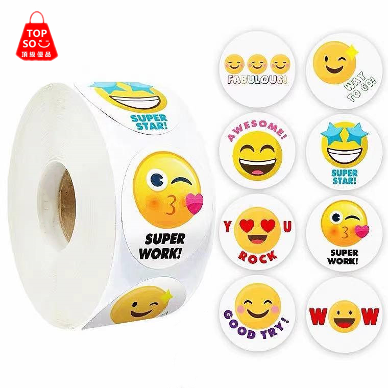 TOPSO.PH 500pcs/roll High quality 8 different styles emoji sticker ...