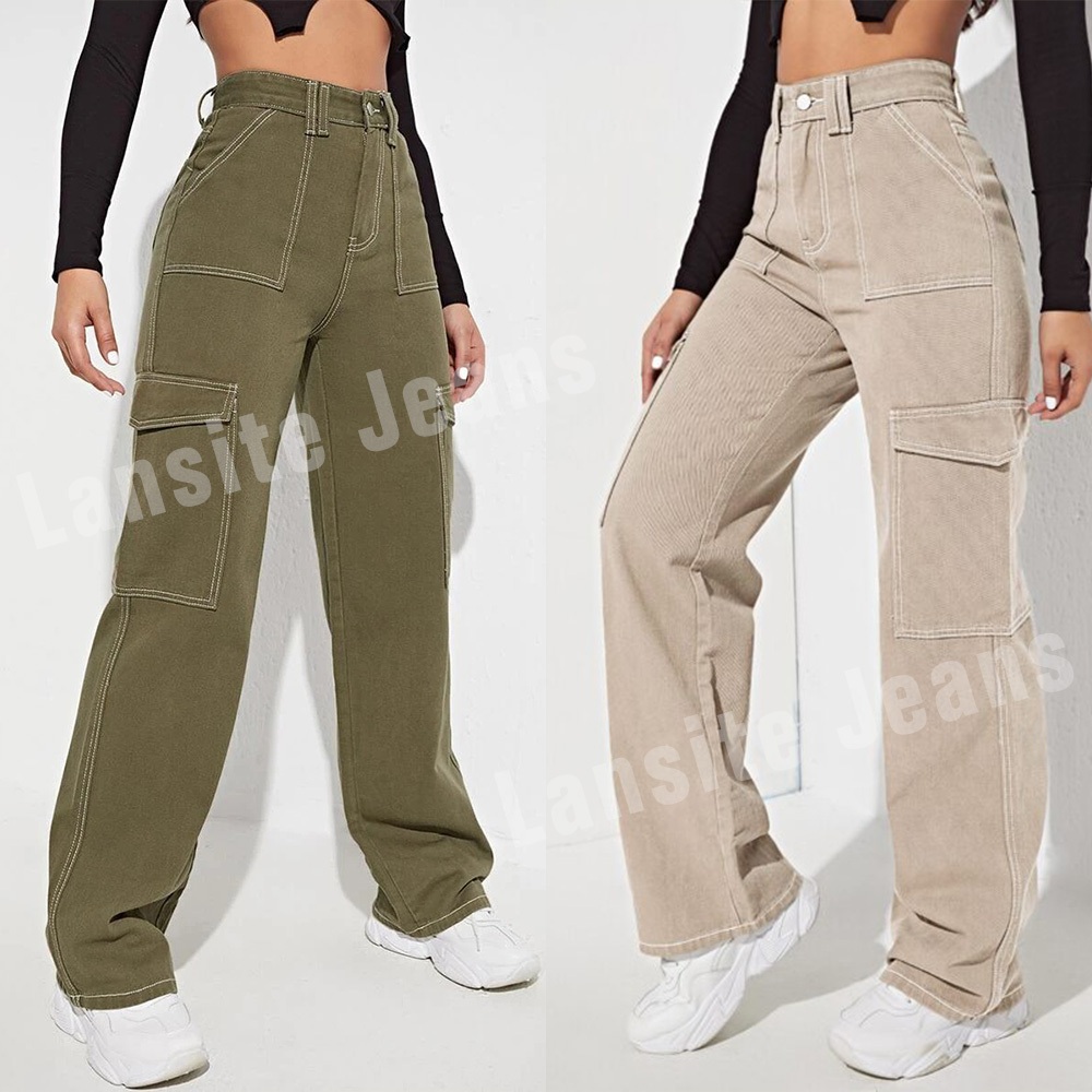 Lansite New Highwaisted Side pocket Jeans | Shopee Philippines
