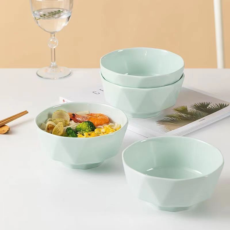 5in Bowl Ceramic Cereal Bowls for Home Restaurant Diamond Ceramic