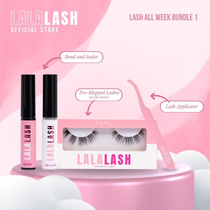 LASH ALL WEEK bundle 1 (Pre mapped lashes,Bond&Sealer,lash applicator