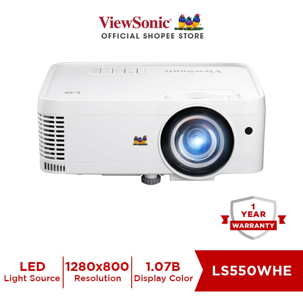 ViewSonic LS550WHE 3,000 ANSI Lumens WXGA LED Technology Business/Education Projector Shopee