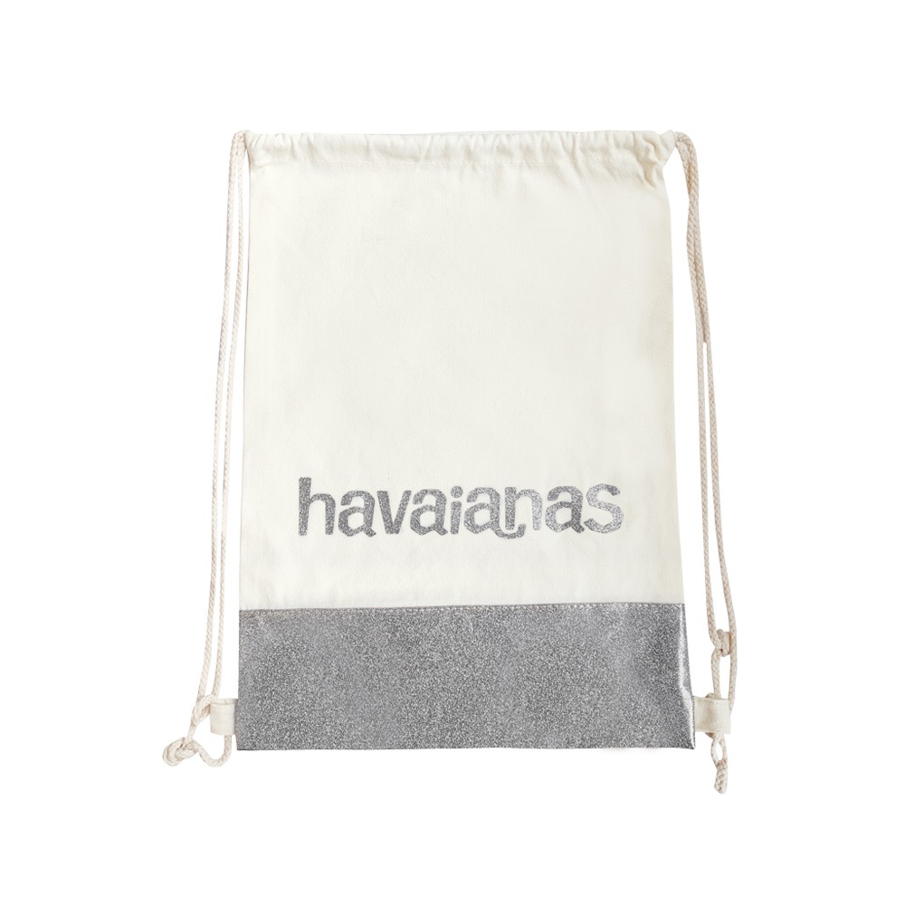 Havaianas Glitter Drawstring Bag Silver Non Sellable Shopee