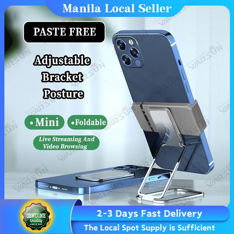 Back Clamp Phone Stand 360°Rotating Holder stand Folding Metal