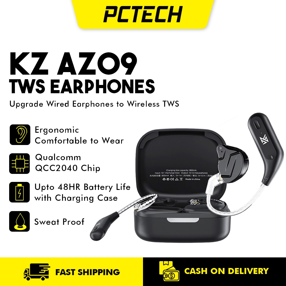 KZ AZ09 Pro Wireless Upgrade Bluetooth Earphone 5.2 Ear Hook B PIN/C ...