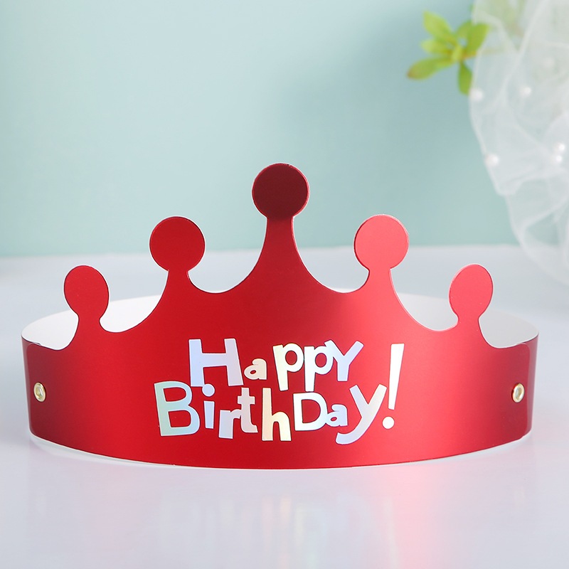 Folding Birthday Hat Birthday Party Decoration Crown Kids Adult Cake ...