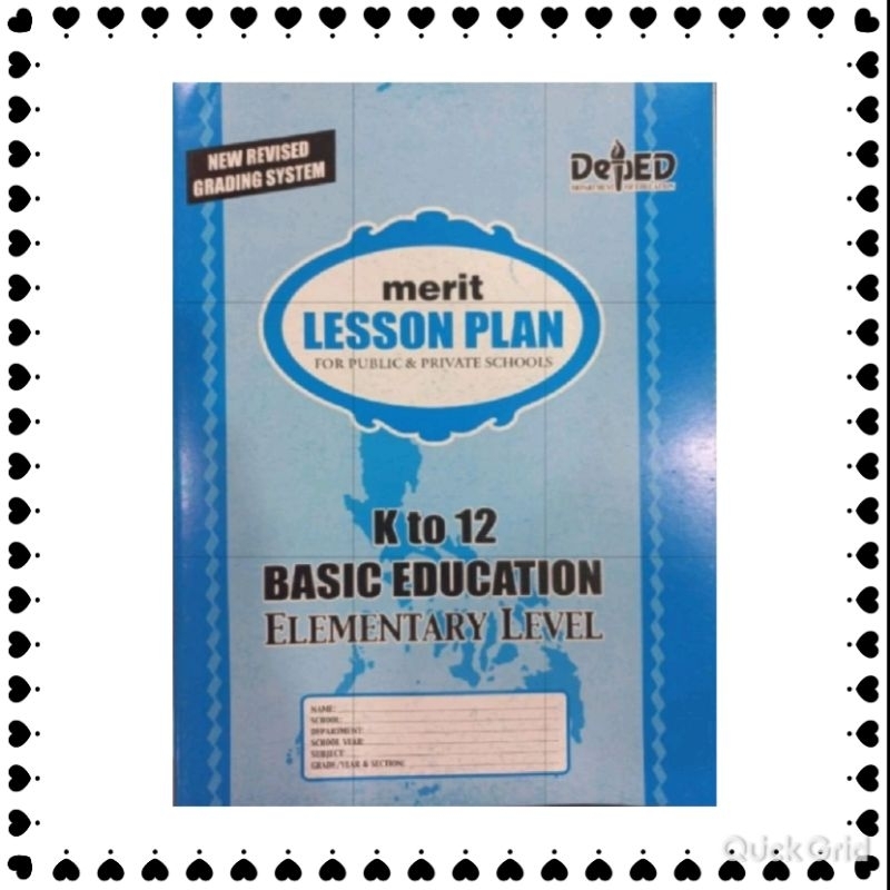 Lesson Plan K to 12 Basic Education Elementary Level | Shopee Philippines
