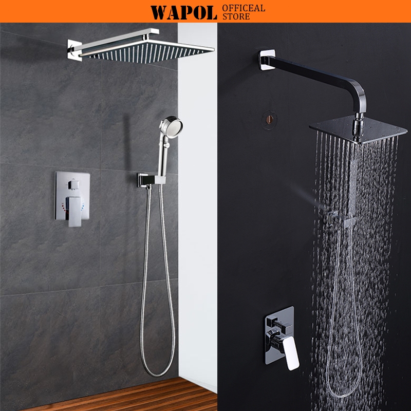 Wapol Shower Mixer Concealed Bathroom Two Function Wall Mounted Rain ...