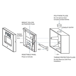 Demco Fire Alarm Resettable Manual Call Point D Red V Dc A Shopee Philippines