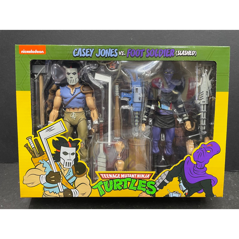Neca Casey Jones vs. Foot soldier (slashed) Teenage Mutant Ninja