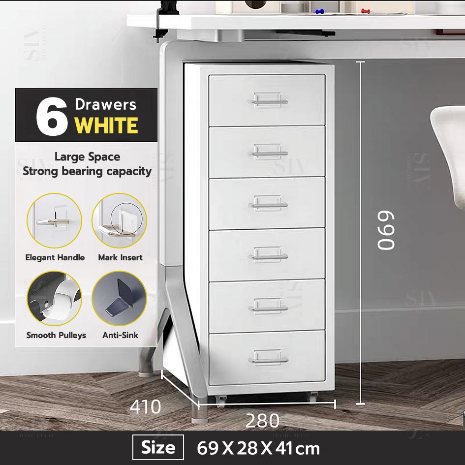 SIV 3-8 Layer Metal File Storage Cabinet Steel Filing Cabinet With ...